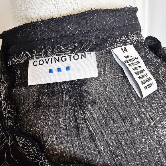 Covington Sheer Geometric Print Blouse - Picture 5 of 5